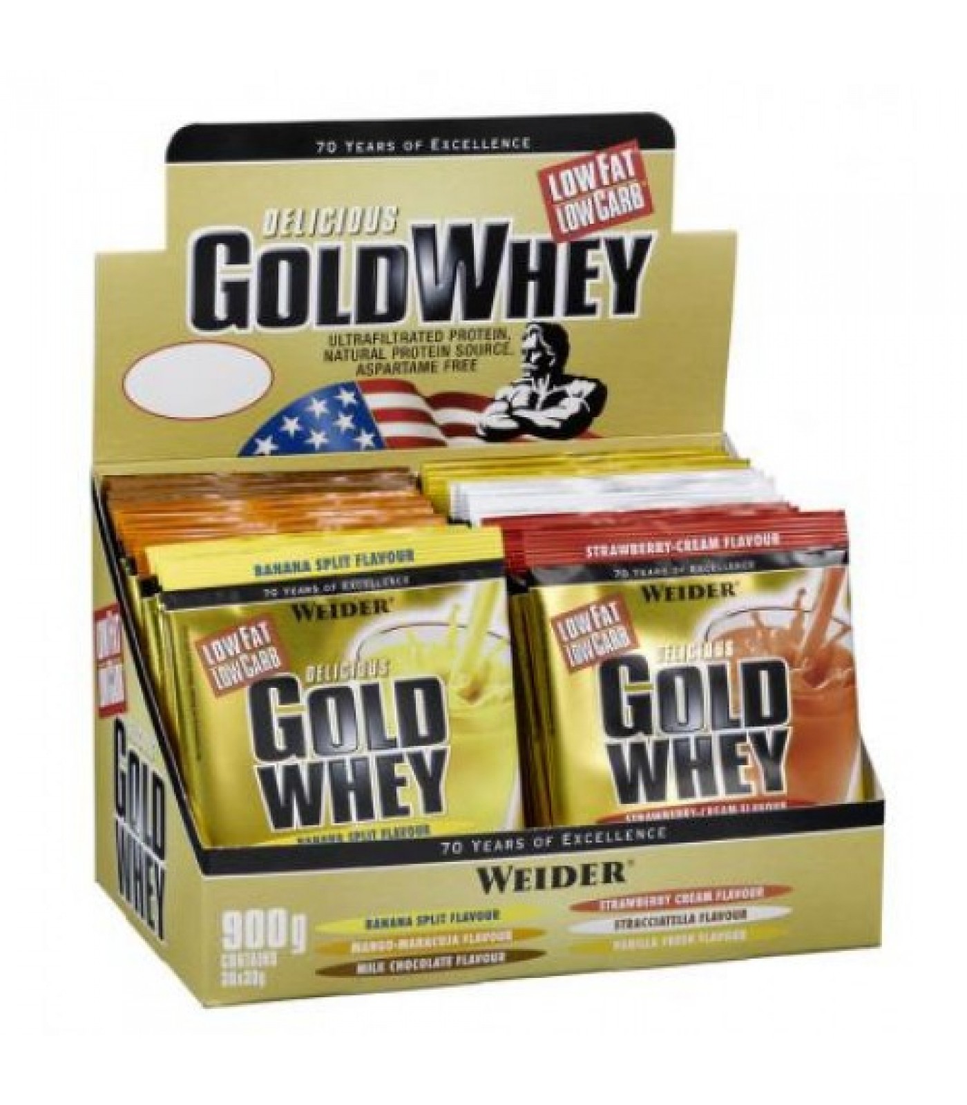 Weider - Gold Whey Protein / 30 pak